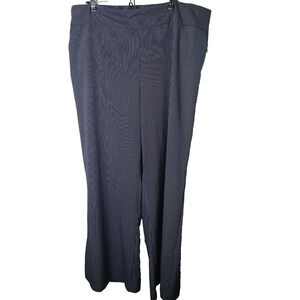 New York Company Stretch Woman XXL Pants Blue White Striped Pullon Stretch Waist